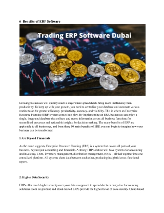 Trading ERP Software Dubai