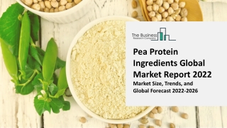 Pea Protein Ingredients Market Research, Analysis, Growth, Trends, Development