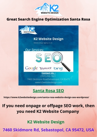 Great Search Engine Optimization Santa Rosa