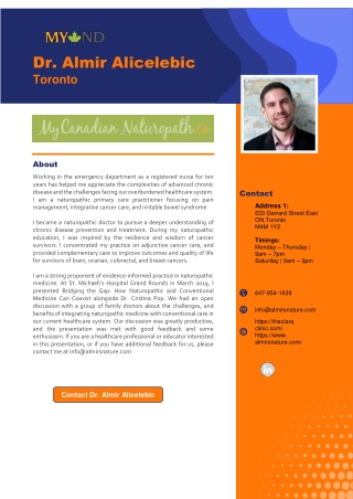 Almir Alicelebic-Naturopath -Toronto