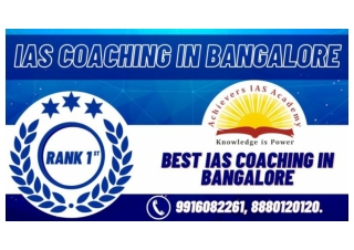 Top IAS Coaching In Bangalore Achivers IAS