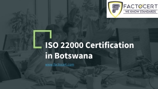 ISO 22000 Certification in Botswana