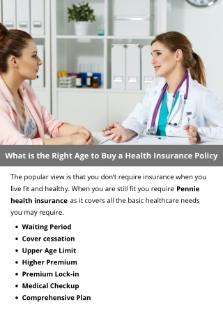 What is the Right Age to Buy a Health Insurance Policy