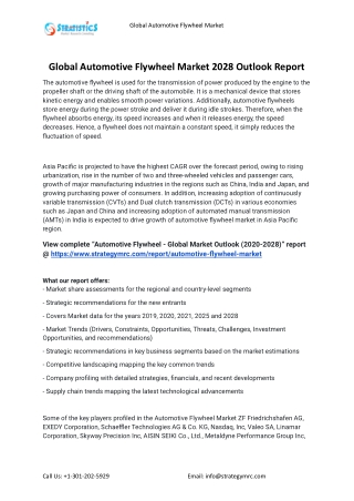 2021 Automotive Flywheel Industry Global Analysis Report