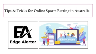 Tips & Tricks for Online Sports Betting in Australia