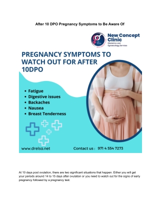(Info) Pregnancy Symptoms to Watch Out for After 10 DPO