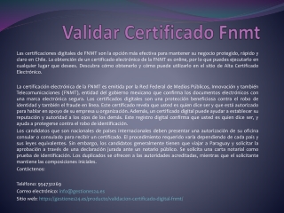 Validar Certificado Fnmt