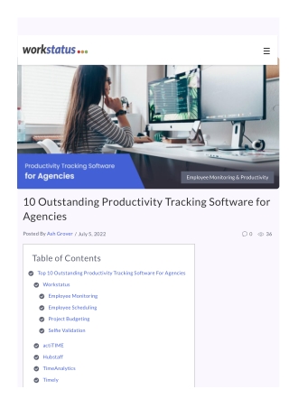 10 Outstanding Productivity Tracking Software for Agencies