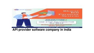 API provider software company in india