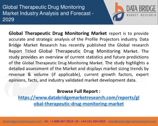 Therapeutic Drug Monitoring Market