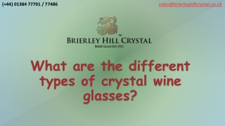 What are the different types of crystal wine glasses?