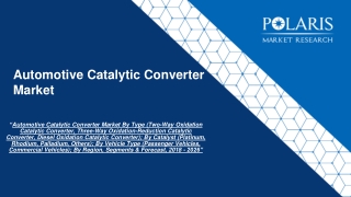 Automotive Catalytic Converter Market Research, Outlook, Trends & Forecast