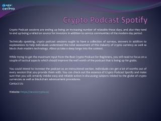 Crypto Podcast Spotify