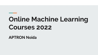 Online Machine Learning Courses 2022
