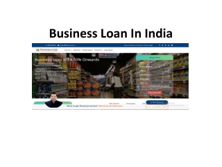 Business Loan In India