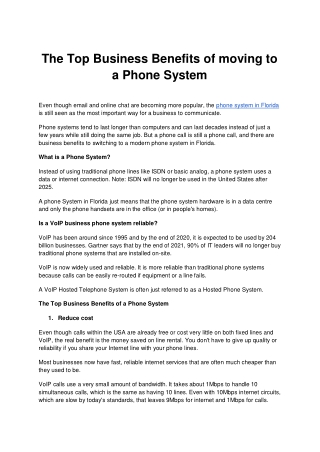 The Top Business Benefits of Moving to a Phone System