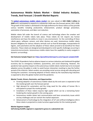 Autonomous Mobile Robots Market