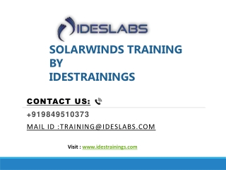 SolarWinds Training