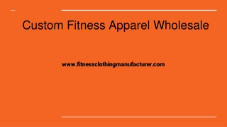 Get The Perfect Fit Of Fitness Clothing Wholesale From Our Manufacturer