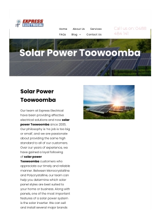 Solar Power Toowoomba