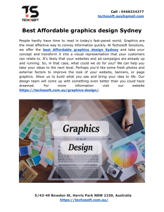 Best Affordable graphics design Sydney