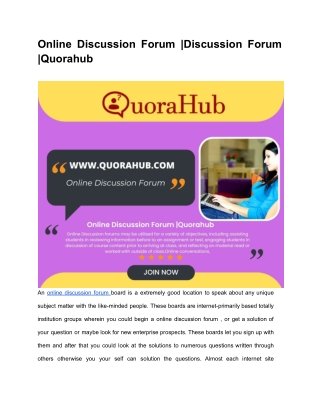 Best Open Discussion Forum in USA UK