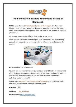 Best Mobile Repairing Services in Wilmington.