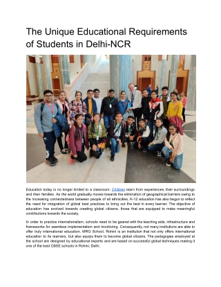 The Unique Educational Requirements of Students in Delhi-NCR.docx