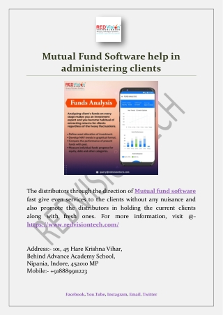 Mutual Fund Software help in administering clients