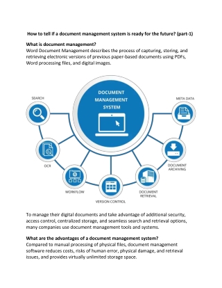 How to tell if a document management system is ready for the future (part-1)