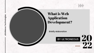 What is Web Application Development