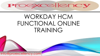 Proexcellency Provides Workday HCM Online Training.
