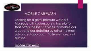 Mobile Car Wash  Magicdetailing.com.au