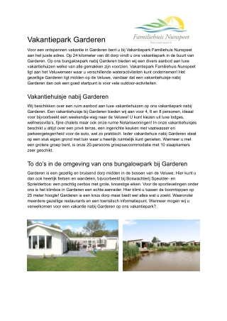Vakantiepark Garderen