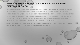 A Quick solution for QuickBooks Online Keeps Freezing issue