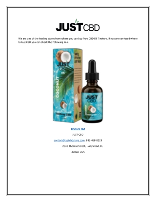 Tincture CBD | Justcbdstore.com