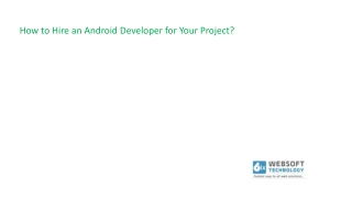 Hire android app developer India through 6ixwebsoft technology