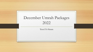 December Umrah Packages 2022