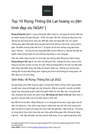 Top 10 Rung Thong Da Lat Tuyet Dinh Ban Can Kham Pha
