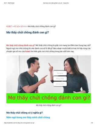 Mơ thấy chửi chồng đánh con gì_ - Kubet Ab