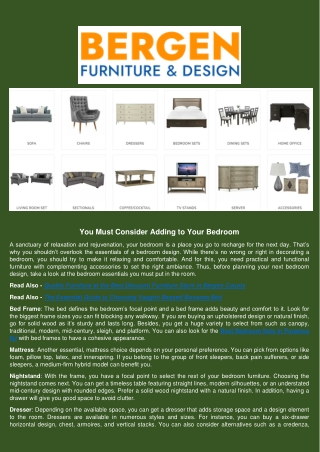 Best Bedroom Store in Paramus NJ - Bergen Furniture & Design