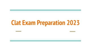 Clat Exam Preparation 2023