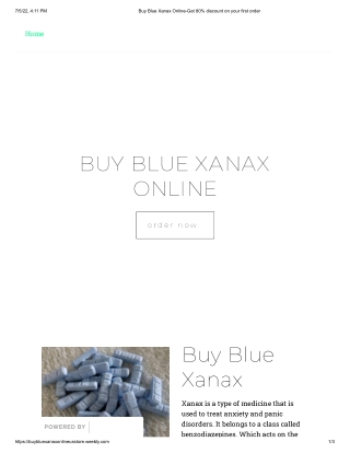 Buy Blue Xanax Online-Get 80% discount on your first order
