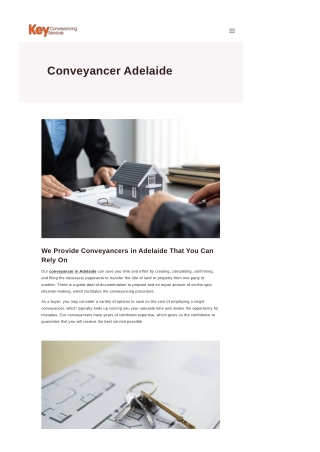 Conveyancer Adelaide