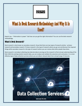 What Is Desk Research Methodology And Why It Is Used?