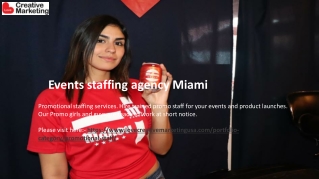 Events staffing agency Miami