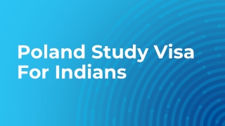 Poland Study Visa For Indians