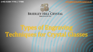 Types of engraving techniques for crystal glasses