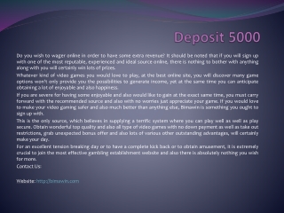 Deposit 5000