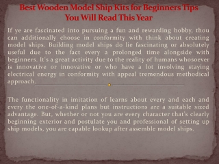 Wooden Model Ship Kits for Beginners